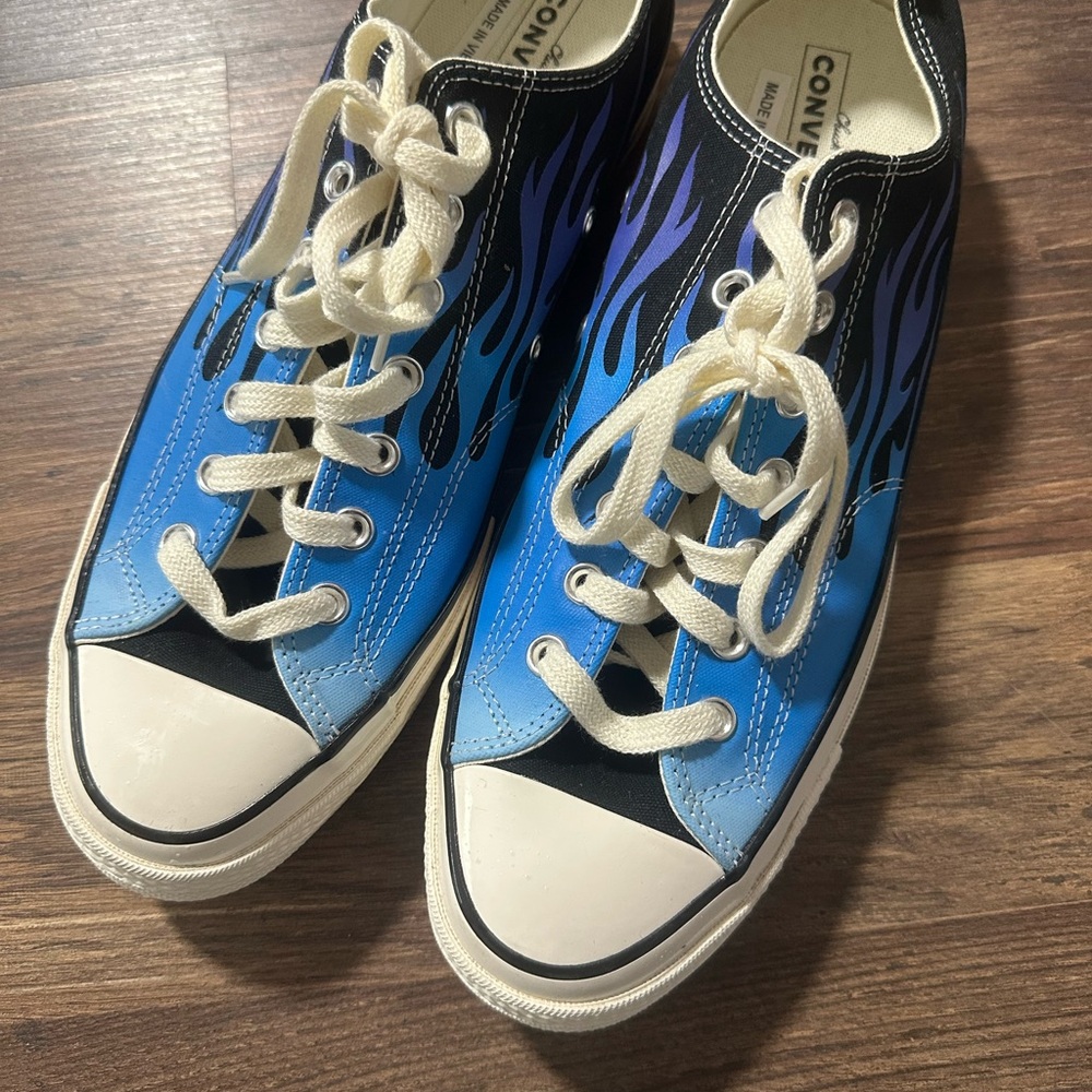 Converse All Star Low Top White Sneakers with Black Accents